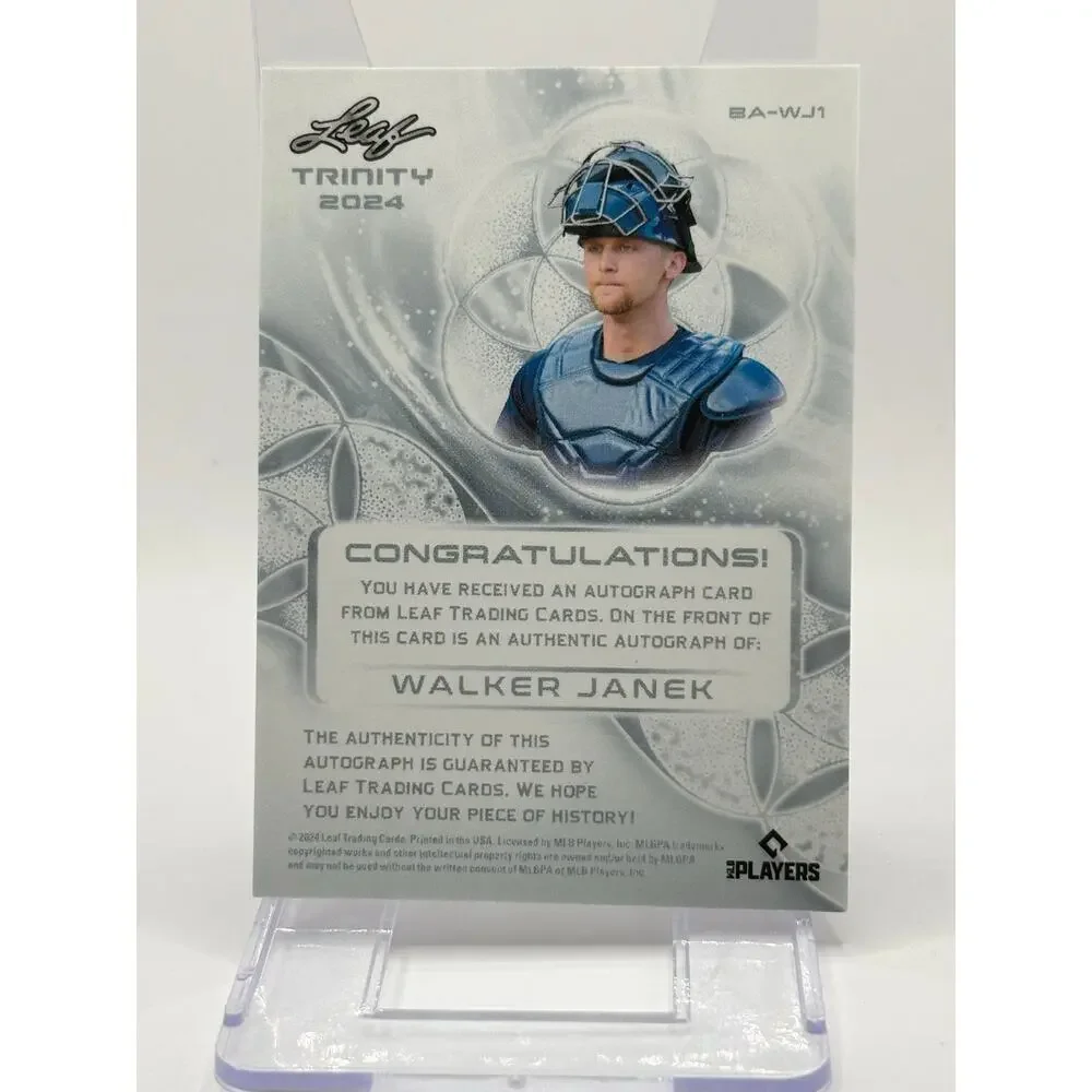 2024 Leaf Trinity Walker Janek Purple Foil Auto 10/10 SP Houston Astros Prospect